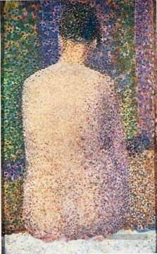 Georges Seurat œuvres - modèle de l’arrière 1886